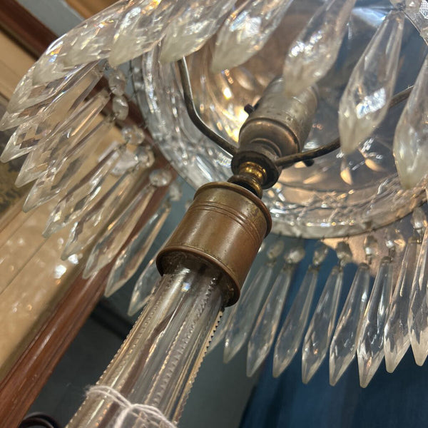 Vintage American Brilliant Period Cut Glass Lamp Late 19th C