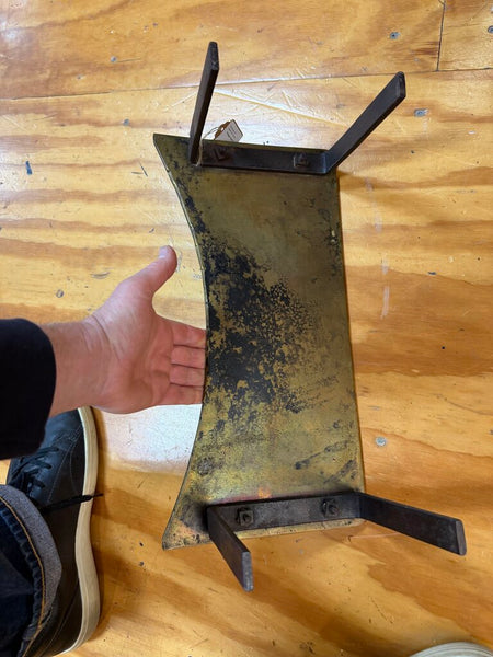 Vintage Solid Brass Foot Stool