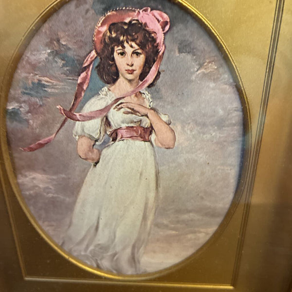 Vintage "Pinkie" Framed Art 5" x 6"