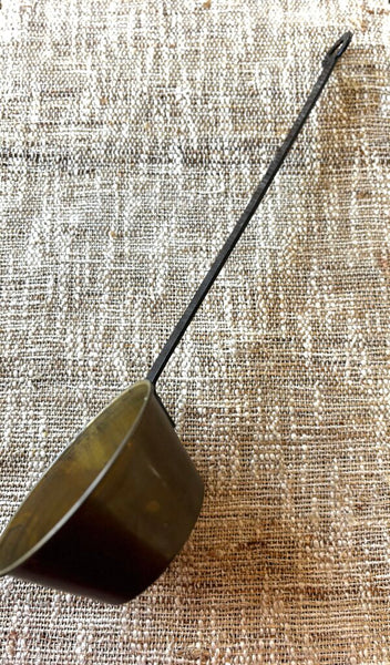 Vintage Brass Ladle Dipper With Iron Handle