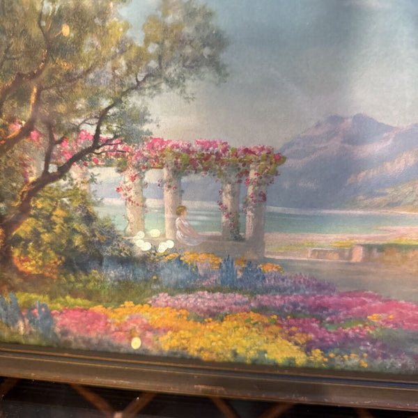 1890 Art Nouveau Lithograph 14x26