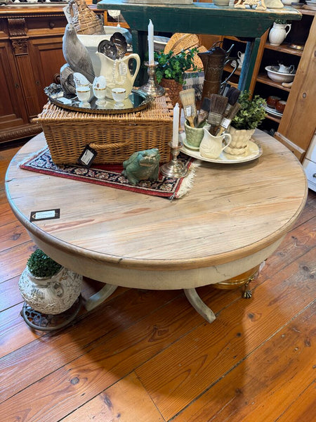 Rustic Wood Round Table 28H 47W IN STORE PICKUP ONLY