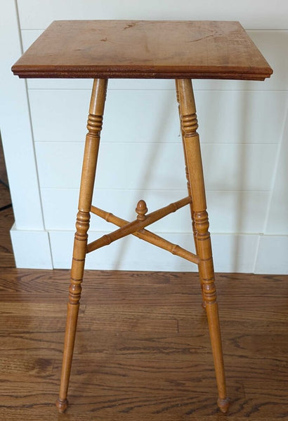 Antique Pine Table w/Turned Legs 15x30