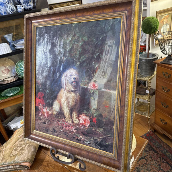 louis eugene lambert 'FAITHFUL FRIEND ' art on canvas framed & signed 26x30