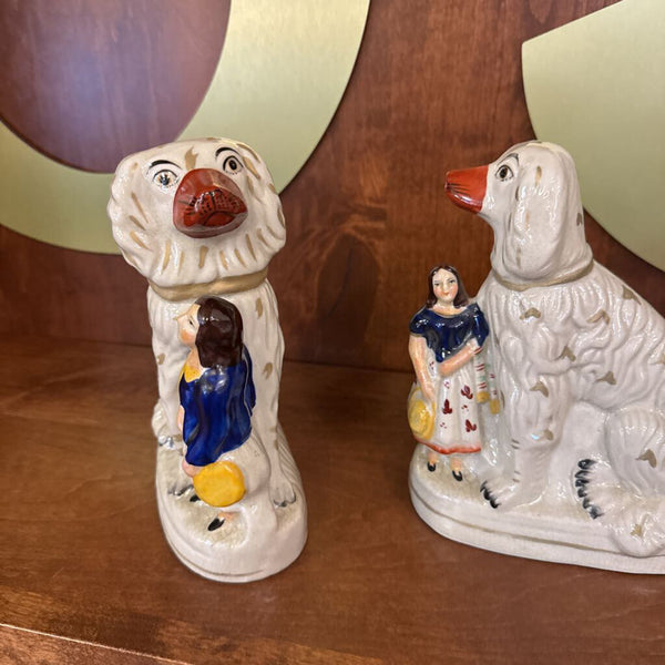 PAIR STAFFORDSHIRE DOGS 6X9