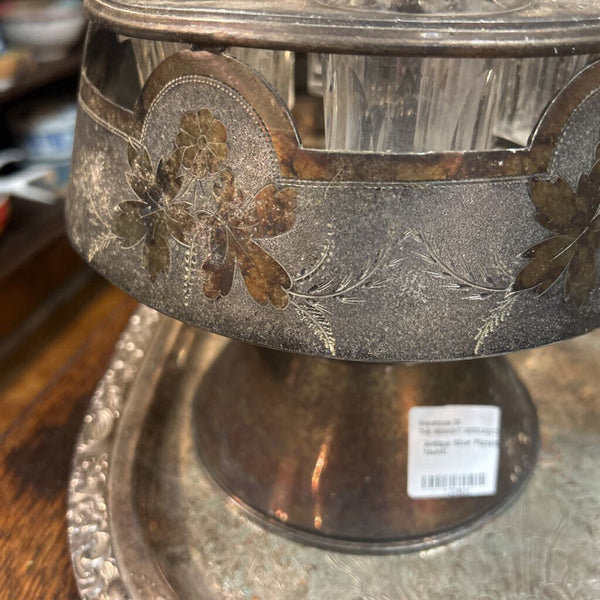Antique Silver Plated Cruet Set (as found)