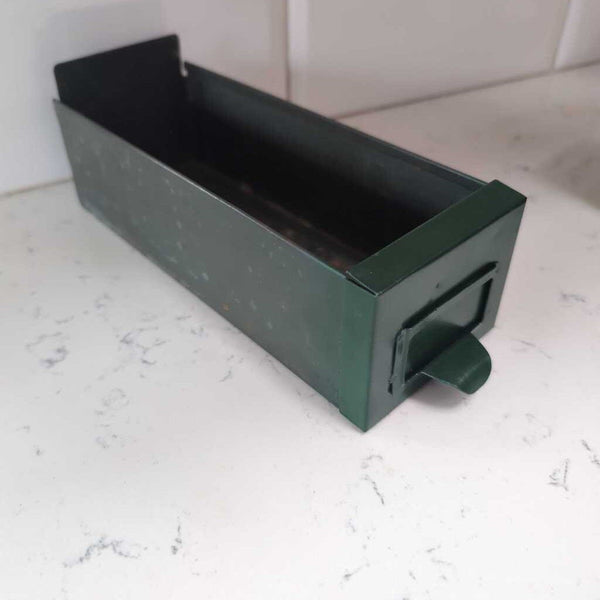 Vintage Metal Green Cubby Drawer 3x10 Great for Planter