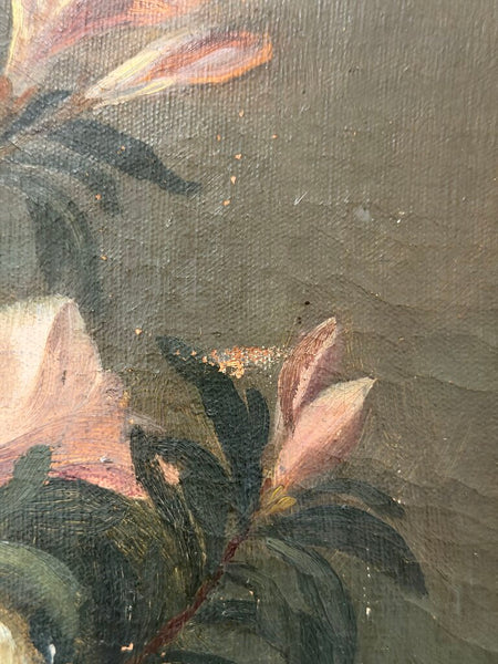 1486 19th Century Azalea Oil on Canvas
