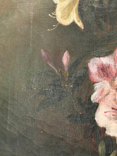 1486 19th Century Azalea Oil on Canvas