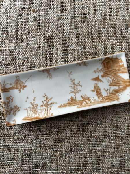 Vintage Asian Toile Tray