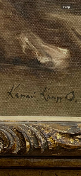 Vintage Signed Floral Oil Painting 36x31