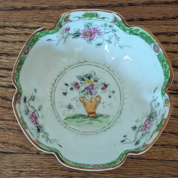 Antique Nippon Porcelain Handpainted Footed Bowl 4.5