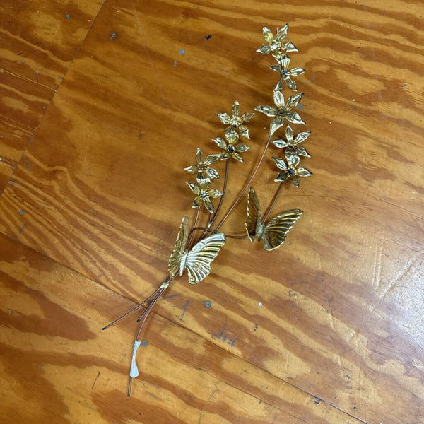Vintage brass butterfly branch (each)