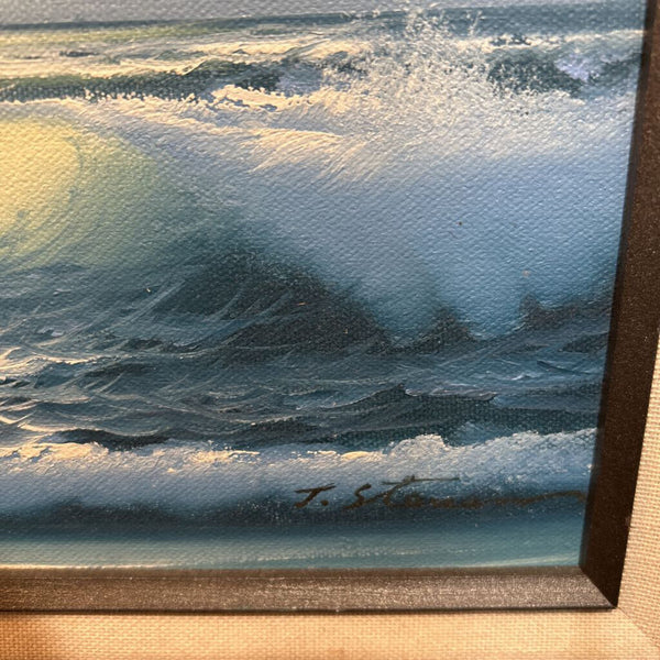 ORIGINAL SIGNED OIL PAINTING OCEAN WAVE
