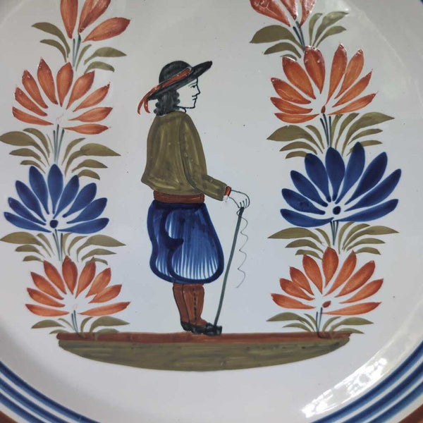 Vintage French Henriot Quimper Hand Painted 15.in