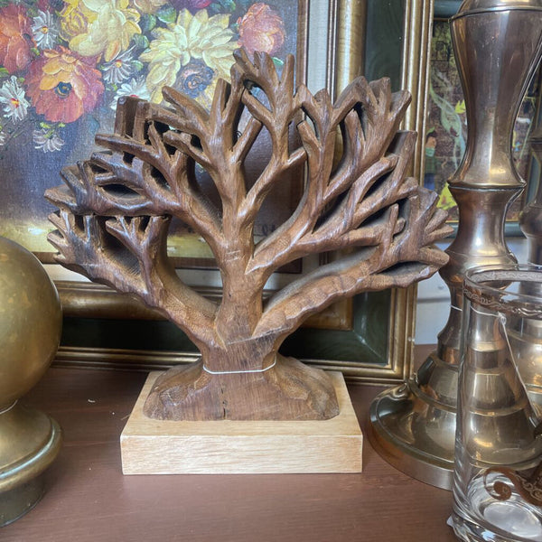Moxie - Carved Wood Tree - 10"