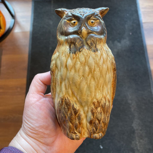 Moxie - Vintage Stoneware Owl Bank