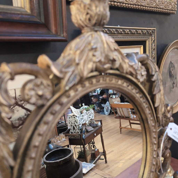 Vintage Repro Rococo Style Large Gold Swing Dresser Mirror -23x22. IN STORE PICKUP