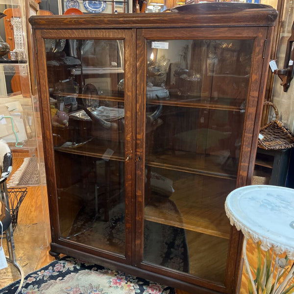 Antique Tiger Oak Cabinet 57"T x 44" W x 13" D IN STORE PICK UP