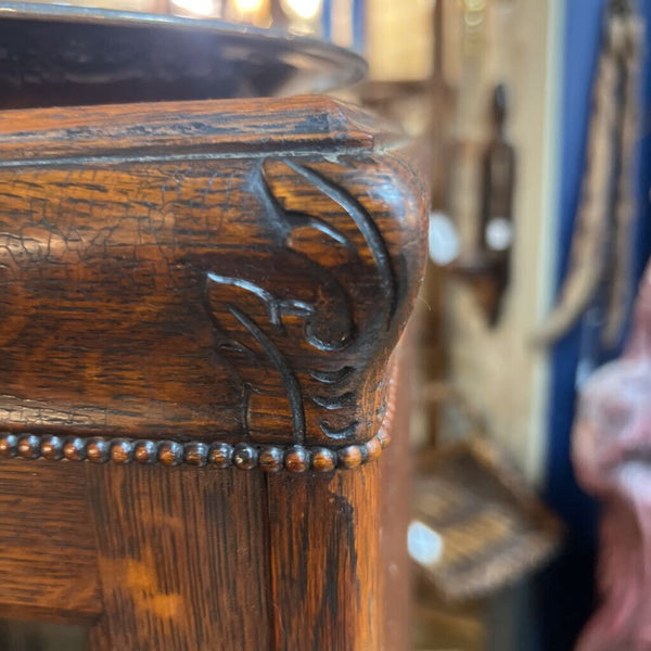 Antique Tiger Oak Cabinet 57"T x 44" W x 13" D IN STORE PICK UP