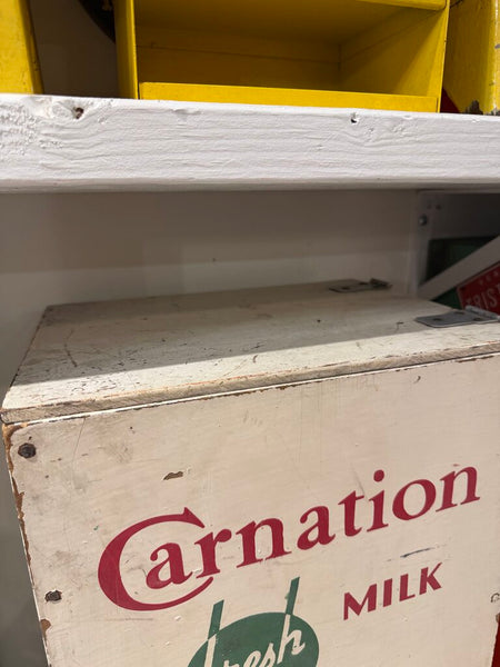JFV ~ Rare Vintage Wood Carnation Milk delivery box