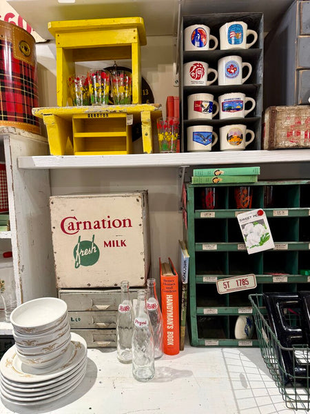 JFV ~ Rare Vintage Wood Carnation Milk delivery box