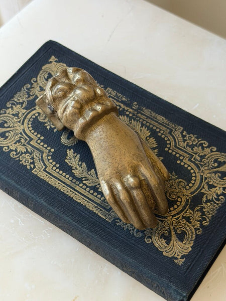 1509 Antique French Bronze Hand Door Knocker