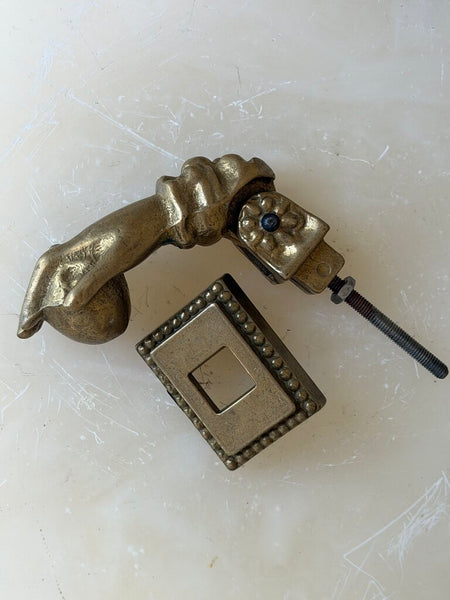 1509 Antique French Bronze Hand Door Knocker