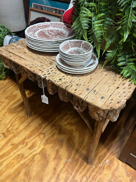 Vintage Cypress (?) Wood Table~ Pick up in Store