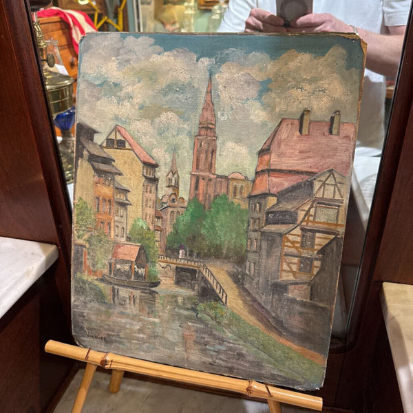 Double Sided French Painting. 13x16