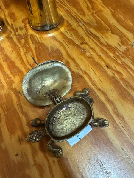 Brass Turtle with Open Shell W2275