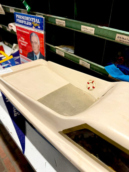 JFV ~ Vintage motorized boat sold as is