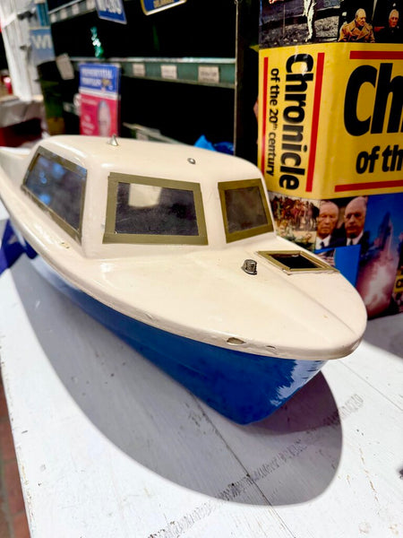 JFV ~ Vintage motorized boat sold as is