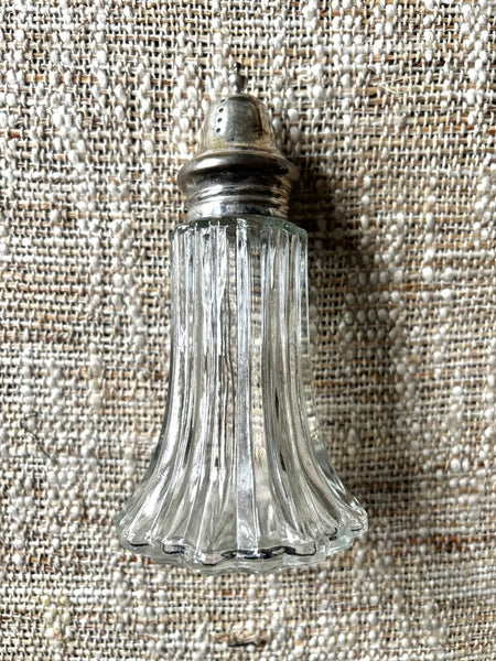 Vintage Glass & Silverplate Sugar Shaker