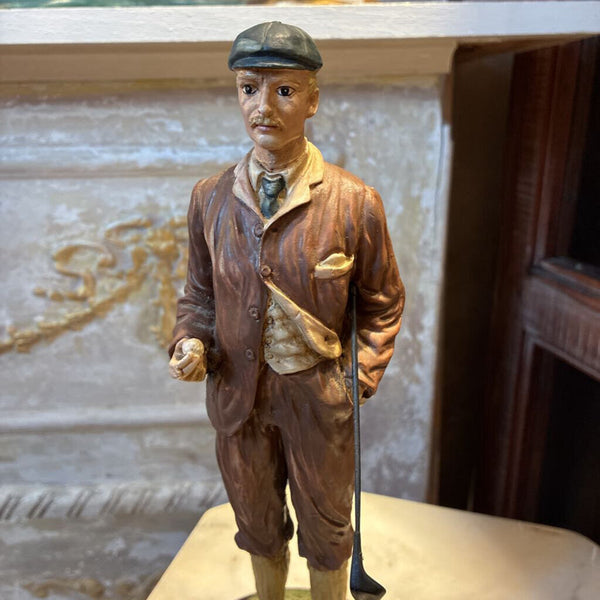 Vintage Golfer Figurine 11" Tall