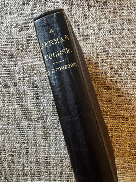 1896 Edition of A German Course by George Fisk Comfort with Marbeled Pages