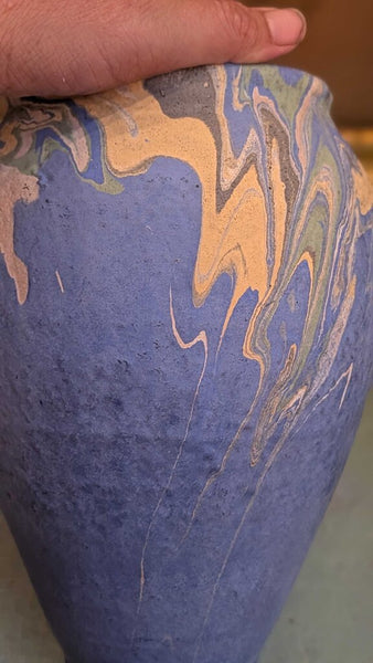 Blue Ozark pottery approximately 9 inches