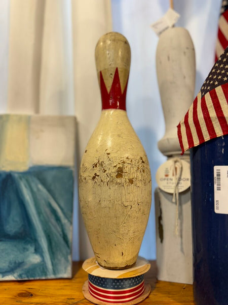Vintage bowling pin / wooden