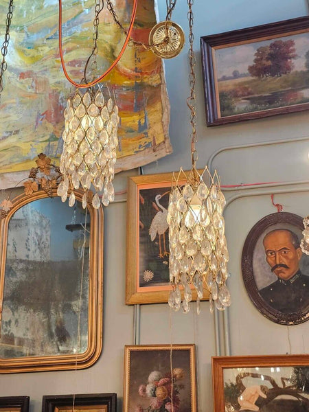 Double 1960's Chandelier (Rewired)