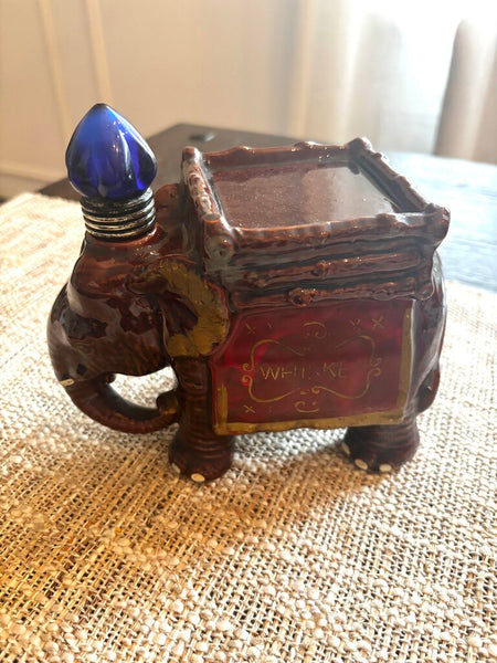 Vtg Royal India Elephant Whiskey Decanter Japan