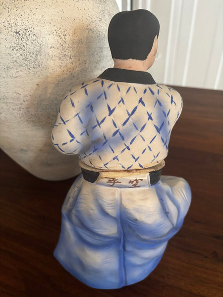 VINTAGE 1970 KARATE - JAPAN SAKE DECANTER PORCELAIN