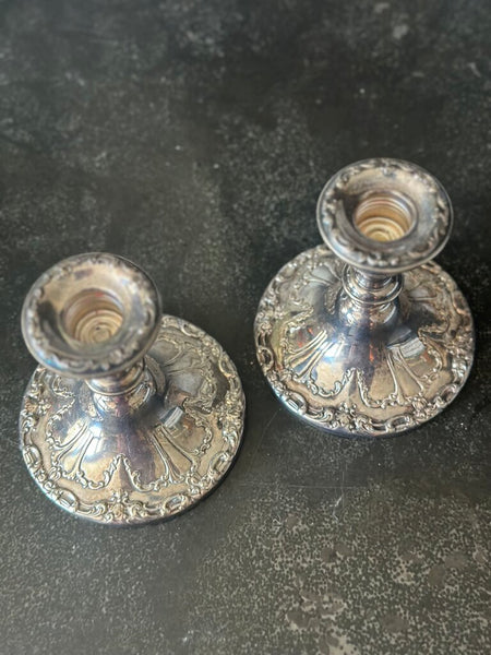 GORHAM SILVER PLATED CANDLE HOLDERS 5"
