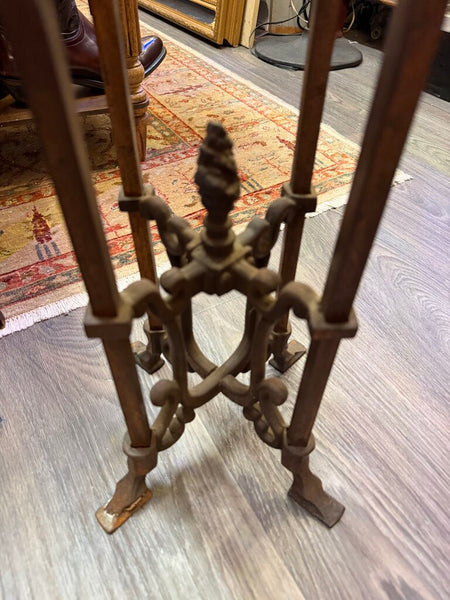 Victorian cast iron stand with zodiac motif