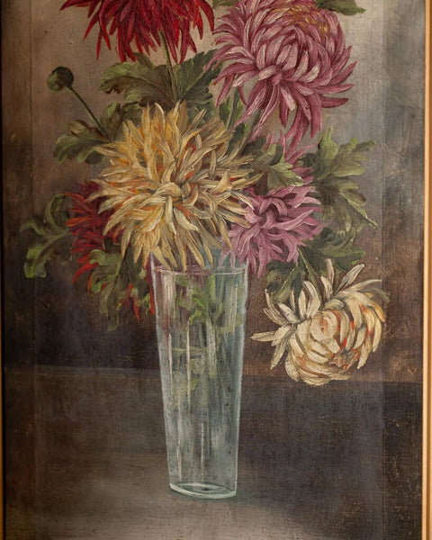 1357 CHRYSANTHEMUM STILL LIFE PAINTING