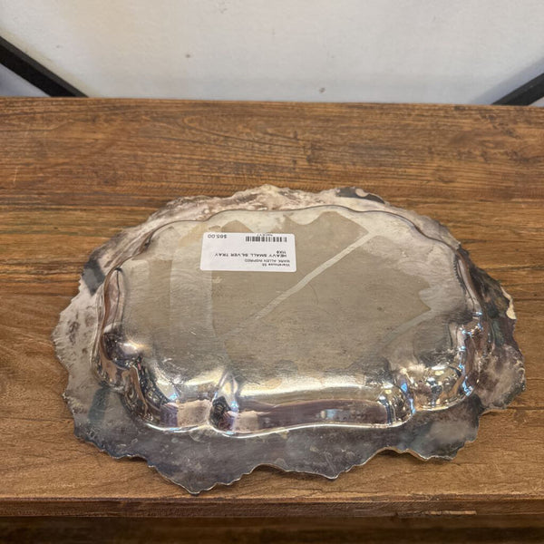 HEAVY SMALL SILVER TRAY 11X9