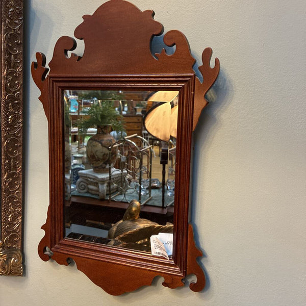 Vintage Bombay Company Chippendale Mahogany Wall Mirror 18.5" x 12"