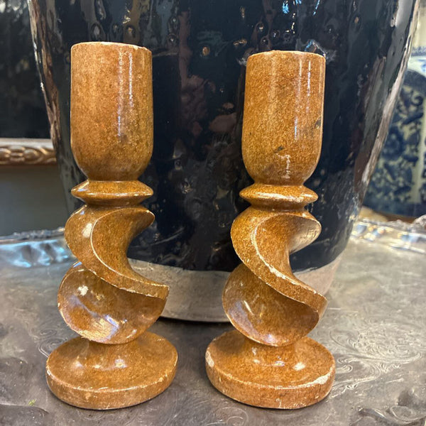 Vintage Stone Candlholders