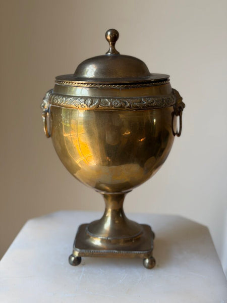 1764 Brass Urn w/ Lion Motifs