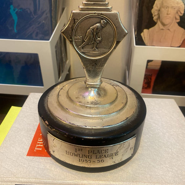 1950s woman's bowling trophy
