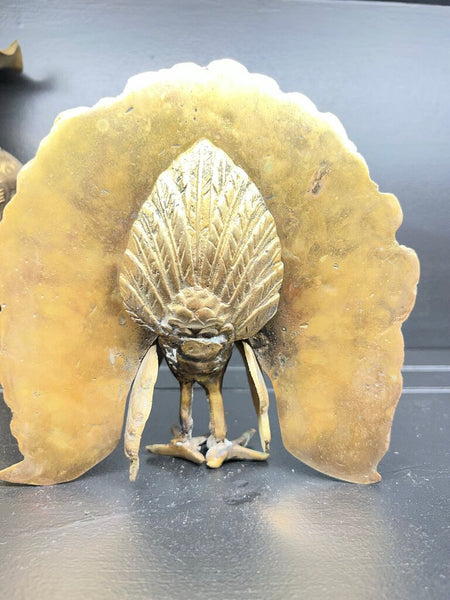 Vintage Brass Peacock